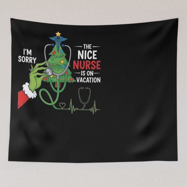 Item preview, I'M SORRY THE NICE NURSE IS ON VACATION Christmas Tree Stethoscope designed and sold by ghanagjkiyf.