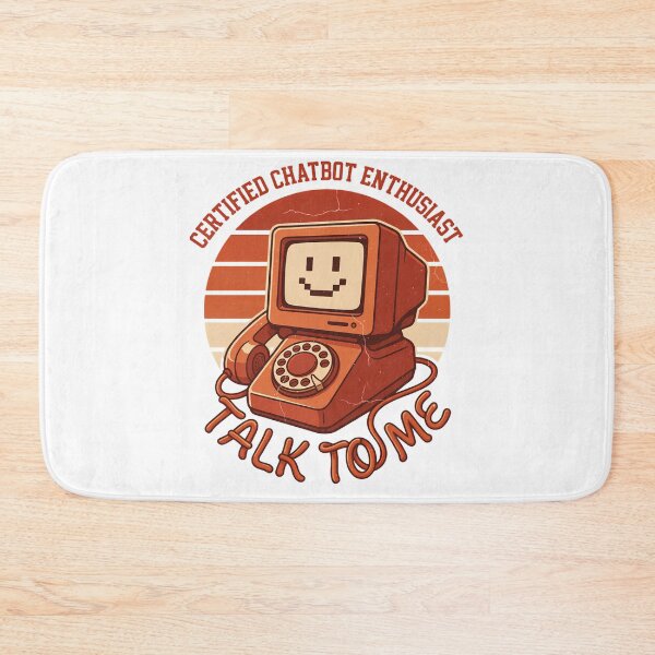 Item preview, Certified Chatbot Enthusiast Retro Computer Telephone Funny AI Lover Vintage Sunset Design designed and sold by DarylWelsh2024.
