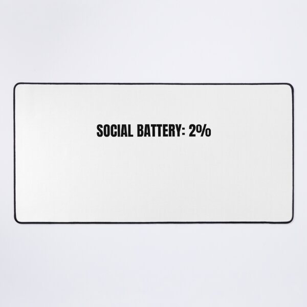 Item preview, Social Battery 2 Percent Funny Introvert Quote designed and sold by Hiross.