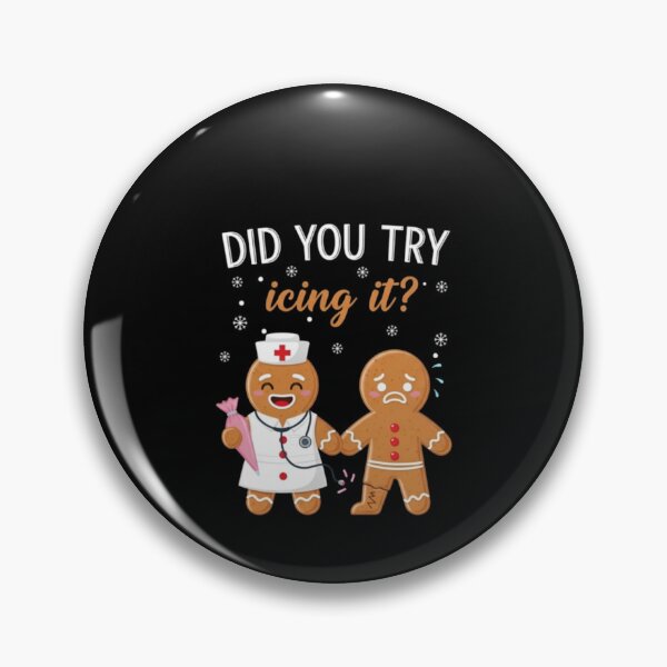 Item preview, Did you try icing it? Gingerbread Nurse and Patient with Snowflakes designed and sold by ghanagjkiyf.