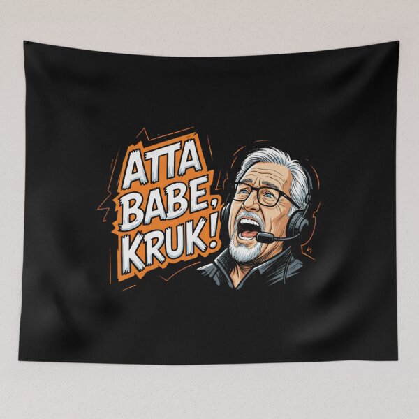 Item preview, Atta Babe Kruk Retro Sportscaster Announcer Design designed and sold by orvnealar.