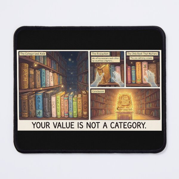 Item preview, Magical Library of Humanity – “Your value is not a category” designed and sold by Mianku | Für das Leben.