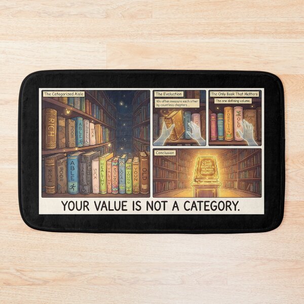 Item preview, Magical Library of Humanity – “Your value is not a category” designed and sold by Mianku | Für das Leben.
