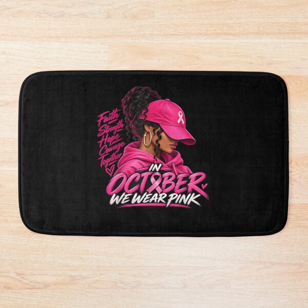 Item preview, in October We Wear Pink Black Women Breast Cancer Awareness designed and sold by ArtByimamS.
