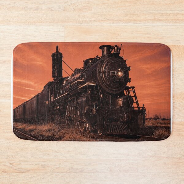Item preview, Vintage Steam Locomotive. Industrial Railway at Sunset designed and sold by CCWorkfloor.