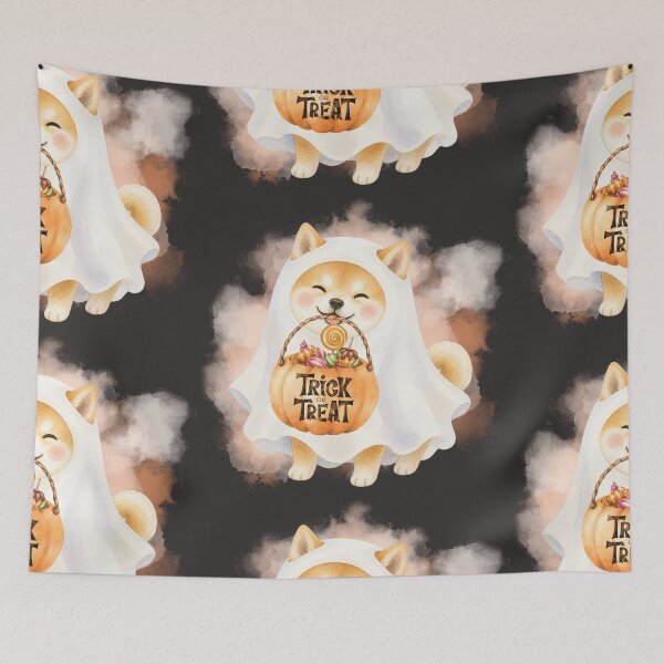 Item preview, Shiba Inu Ghost Trick or Treat| Halloween finds Dog Costume designed and sold by QuicksandCase.