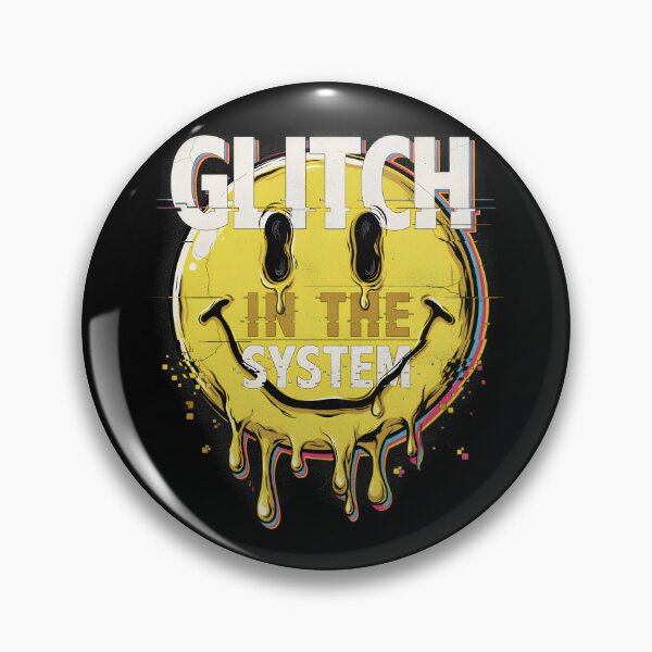 Item preview, Glitch In The System Melting Smiley Face Dripping Yellow Smile Glitch Art Distressed Grunge Design designed and sold by DarylWelsh2024.
