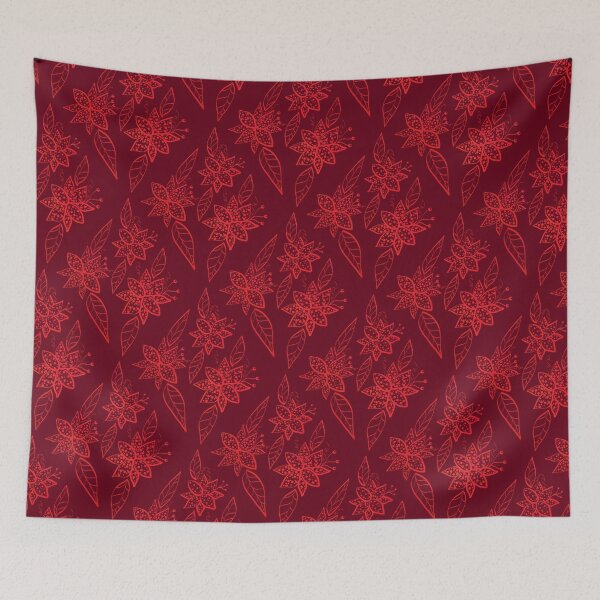 Item preview, Red and Burgundy Floral Pattern  designed and sold by JaygiesDesign.