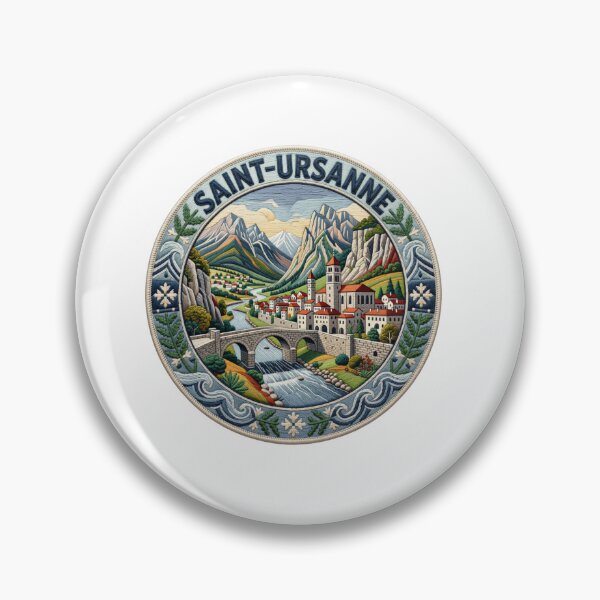 Item preview, Saint Ursanne Switzerland Jura Medieval Town Embroidered Patch Sticker designed and sold by Imaginarium of Chaos falcon88 .