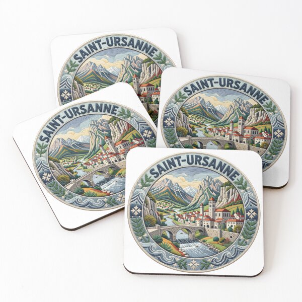 Item preview, Saint Ursanne Switzerland Jura Medieval Town Embroidered Patch Sticker designed and sold by Imaginarium of Chaos falcon88 .
