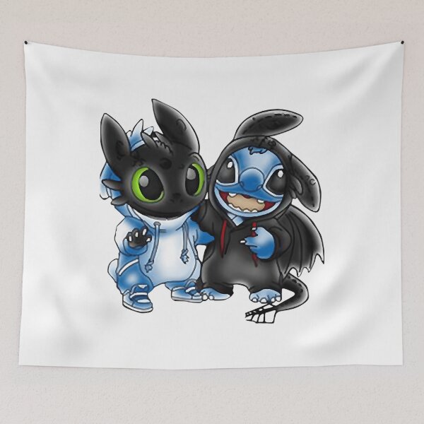 Item preview, Stitch y Desdentado cambian de uniforme de disfraz designed and sold by LesleyWindler.