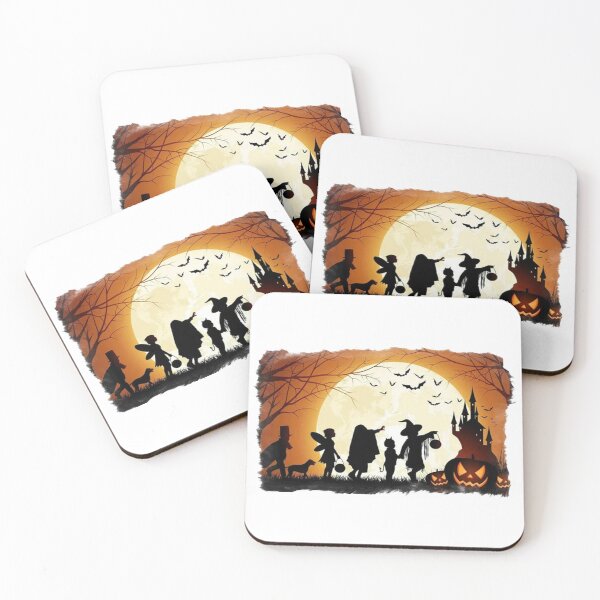 Item preview, Halloween Trick or Treat Silhouette – Haunted Castle designed and sold by CreativeNest Prints.