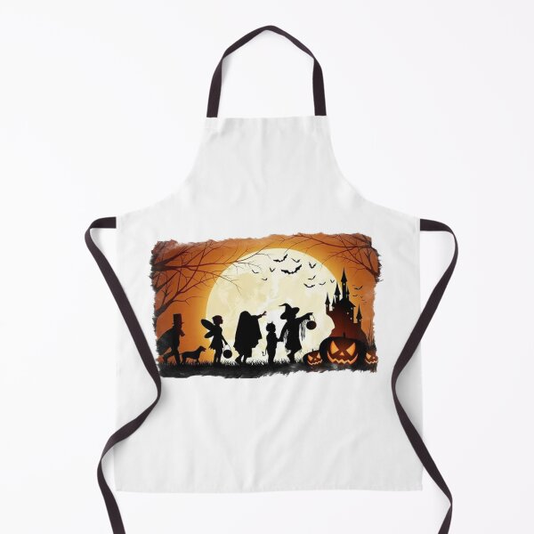 Item preview, Halloween Trick or Treat Silhouette – Haunted Castle designed and sold by CreativeNest Prints.