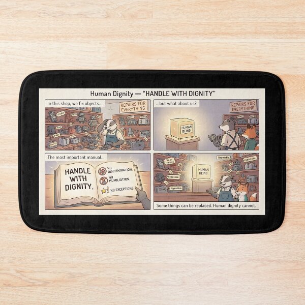 Item preview, Comic “Handle with Dignity” – Human dignity in the repair shop designed and sold by Mianku | Für das Leben.