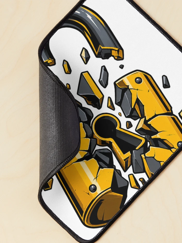 Thumbnail 2 of 5, Mouse Pad, Exploding Lock | Break Free designed and sold by rigelcreation.