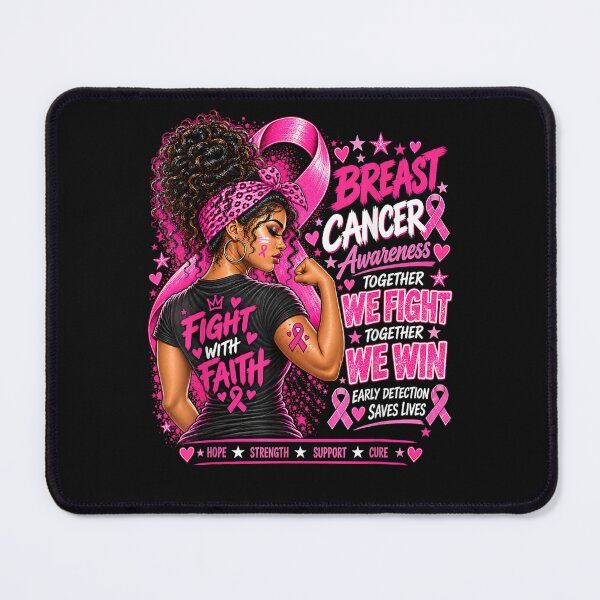 Item preview, Women Black African American Breast Cancer Pink Ribbon Girl designed and sold by ArtByimamS.