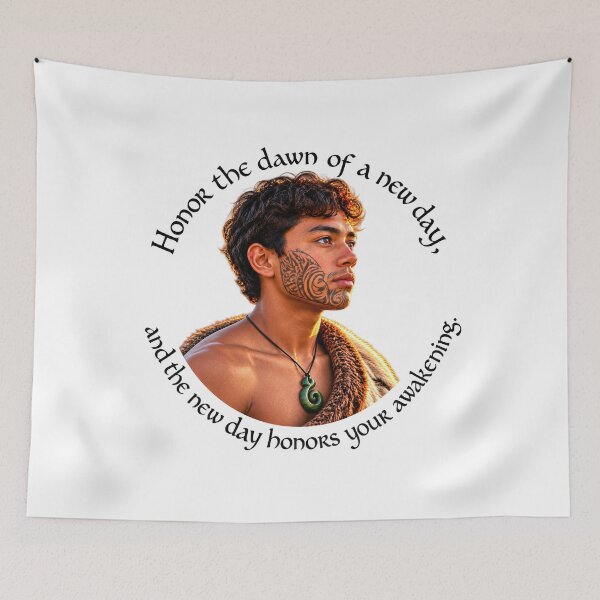 Item preview, Polynesian Renewal Proverb - Honor the dawn of a new day | Pacific Art designed and sold by ShakaLife.org.