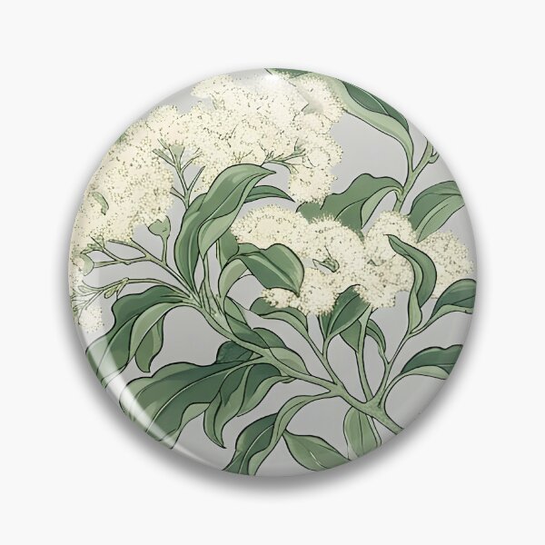 Item preview, Flowering Myrtle Canopy Celadon Botanical Pattern designed and sold by Studio BC.