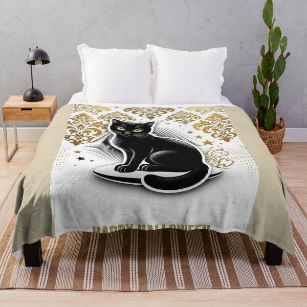 Item preview, Black Cat & Damask - Happy Halloween designed and sold by DesignsByPrnces.
