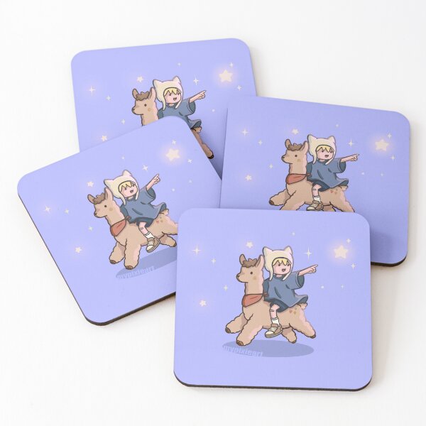 Item preview, Finn Adventure times inspired Stargazing Adventure with Llama Cute Cartoon Character designed and sold by DanisPixieArt.