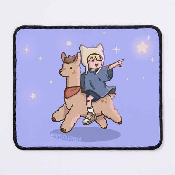 Item preview, Finn Adventure times inspired Stargazing Adventure with Llama Cute Cartoon Character designed and sold by Mypixieart.