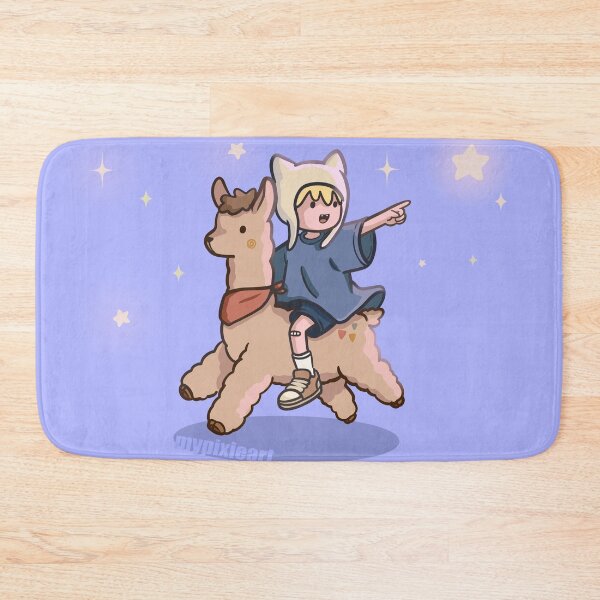 Artikelvorschau, Finn Adventure times inspired Stargazing Adventure with Llama Cute Cartoon Character entworfen und verkauft von Mypixieart.