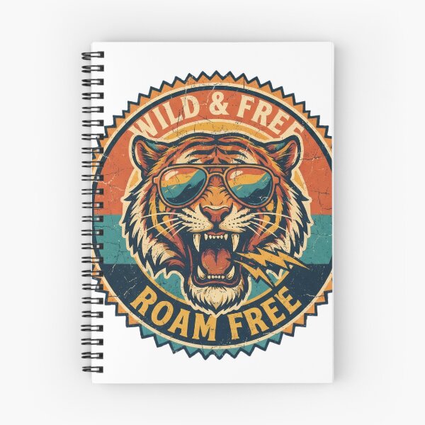 Item preview, Retro 70s Tiger Head with Sunglasses – Vintage Sunset Badge Graphic designed and sold by Flowing Colurs.