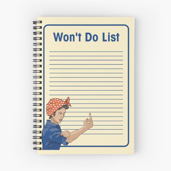 Item preview, Won't do list designed and sold by experimentons.