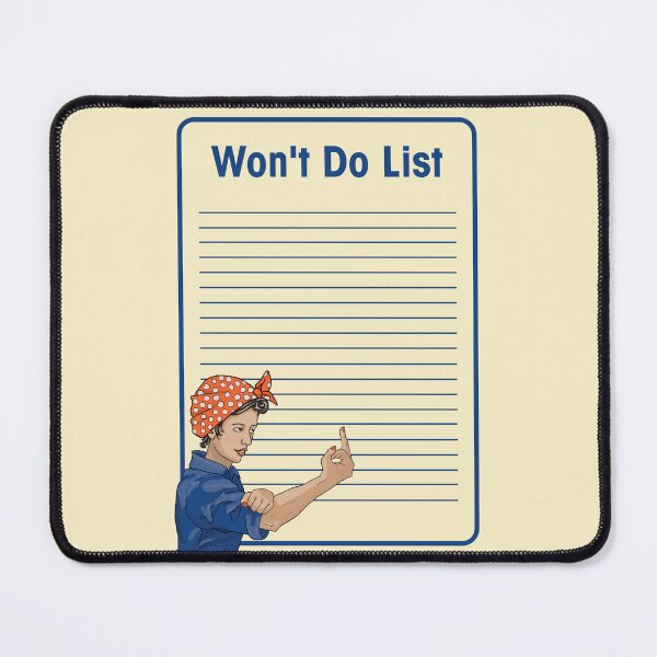 Item preview, Won't do list designed and sold by experimentons.