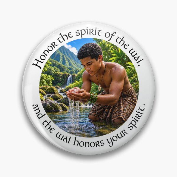 Item preview, Polynesian Conservation Proverb - Honor the spirit of the wai | Pacific Art designed and sold by ShakaLife.org.