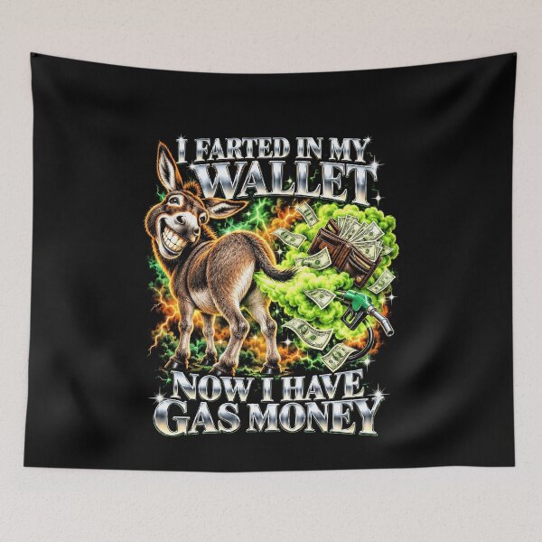 Item preview, Funny Farted in Wallet Now I Have Gas Money Donkey Art designed and sold by elderberry.