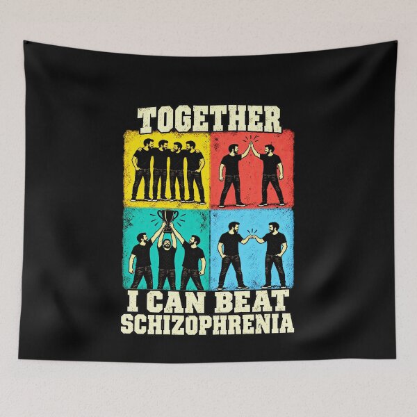 Item preview, Funny Together Beat Schizophrenia Awareness Art designed and sold by elderberry.
