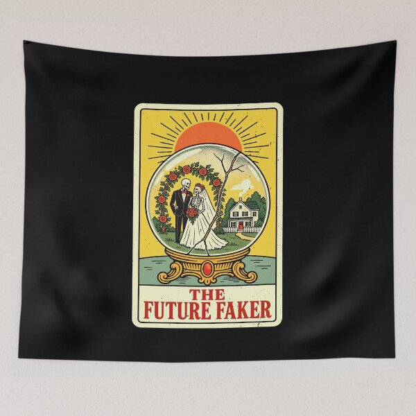 Item preview, Funny The Future Faker Skeleton Wedding Fortune Tarot Art designed and sold by elderberry.