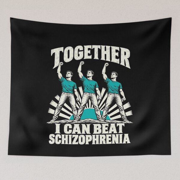 Item preview, Funny Together Can Beat Schizophrenia Awareness Light Hearted Art designed and sold by elderberry.