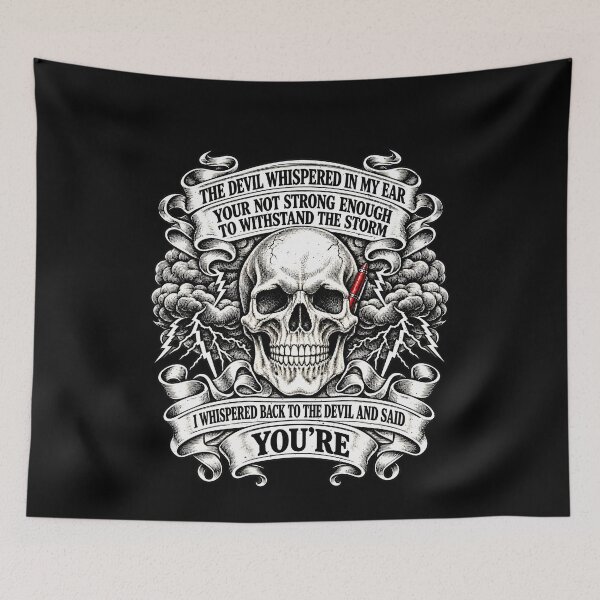 Item preview, Funny The Devil Whispered In My Ear Storm Quote Art designed and sold by elderberry.