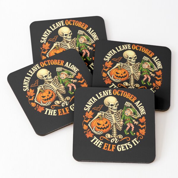 Item preview, Leave October Alone Santa Halloween Joke designed and sold by elderberry.