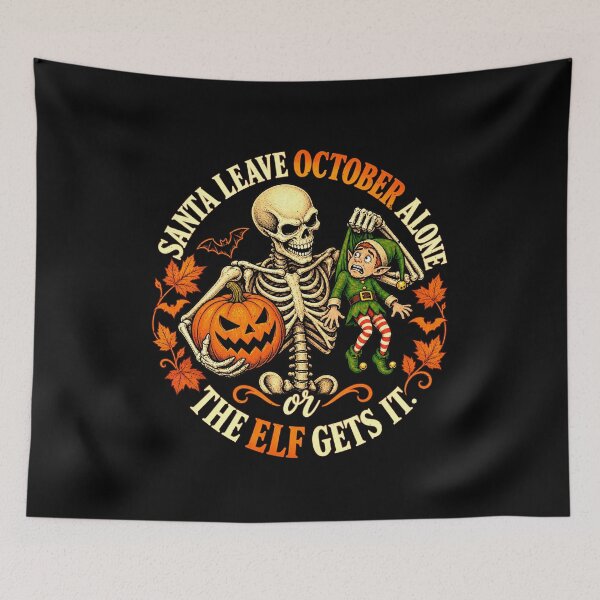 Item preview, Leave October Alone Santa Halloween Joke designed and sold by elderberry.