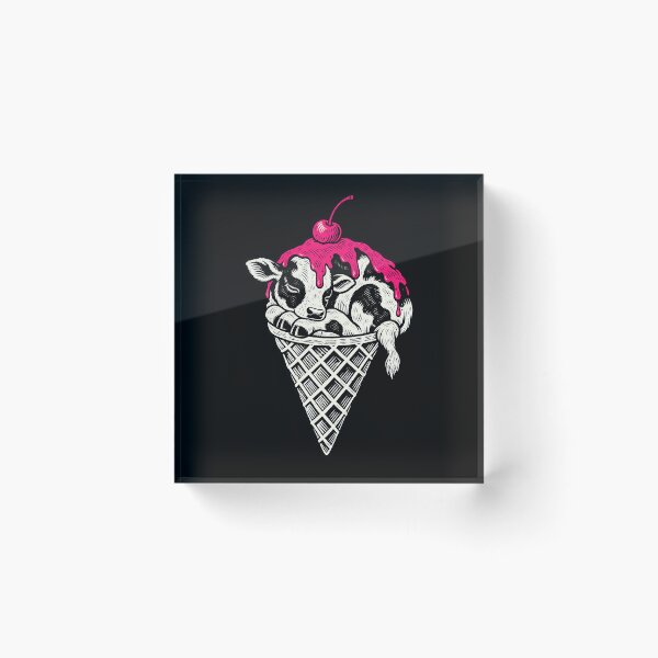 Item preview, Funny Sleeping Calf Ice Cream Cone Humor Art designed and sold by elderberry.