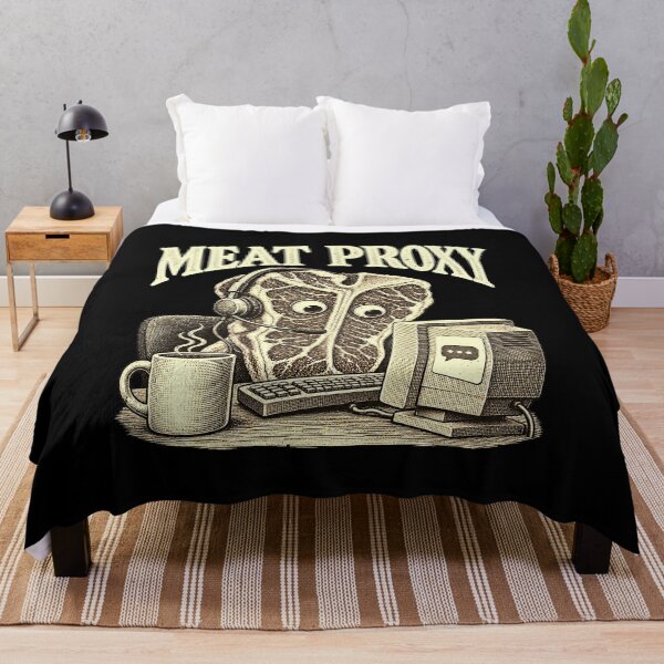 Item preview, Funny MEAT PROXY Funny Steak AI Computer Pun Art designed and sold by elderberry.