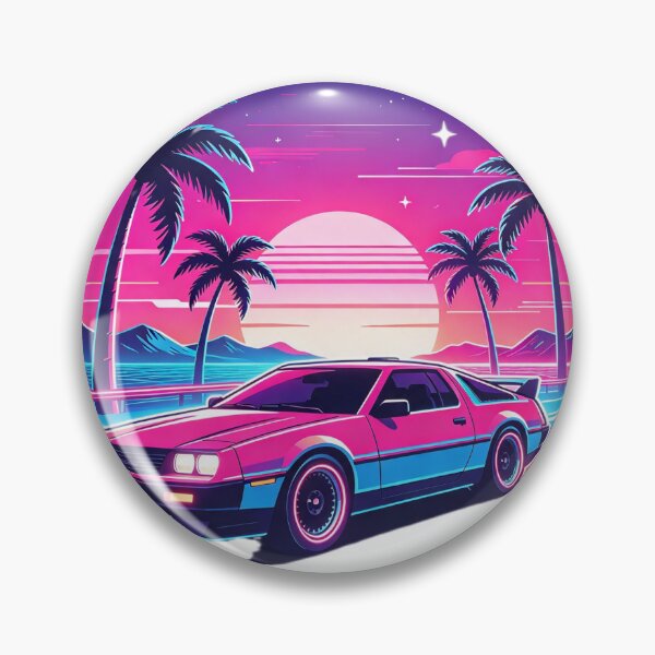 Item preview, Retro 80s Synthwave Sunset Sports Car Neon Highway Art  designed and sold by HaighsTs.