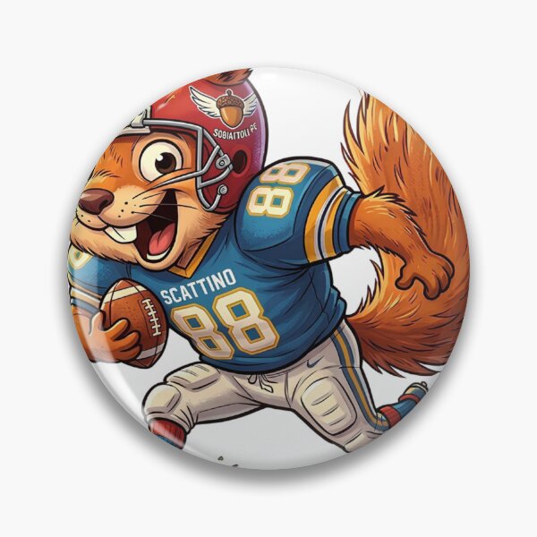 Item preview, ​Cute American Football Squirrel Sports Mascot Art designed and sold by Gianlu1215.