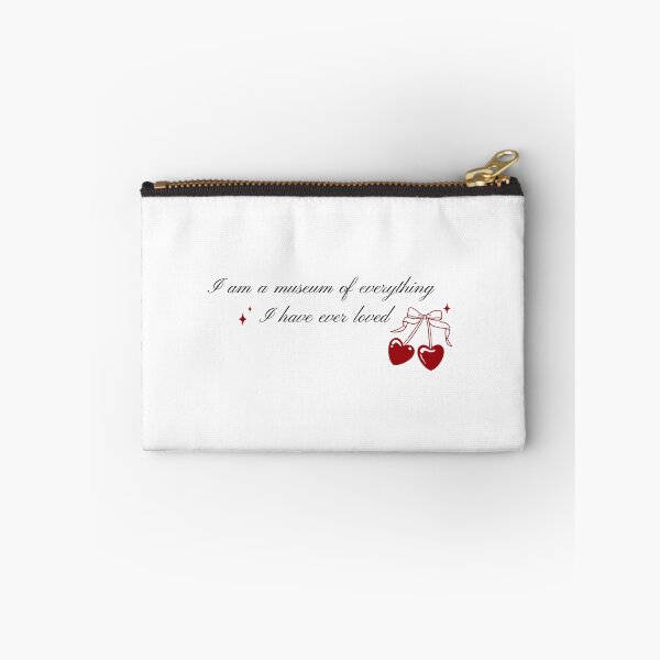 Item preview, song quote ~ I Am a Museum of Everything I Have Ever Loved - Coquette Red Hearts designed and sold by Mypixieart.