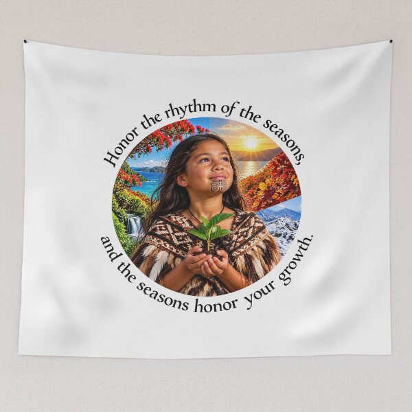 Item preview, Polynesian Harmony Proverb - Honor the rhythm of the seasons | Pacific Art designed and sold by ShakaLife.org.