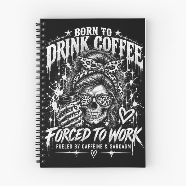 Item preview, Born to Drink Coffee Forced to Work T-Shirt – Funny Coffee Lover Graphic Tee designed and sold by RG3D Project .