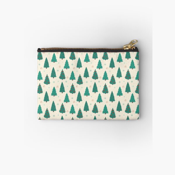 Item preview,  cute decorated pine trees, snowflakes  on light background designed and sold by burbura.
