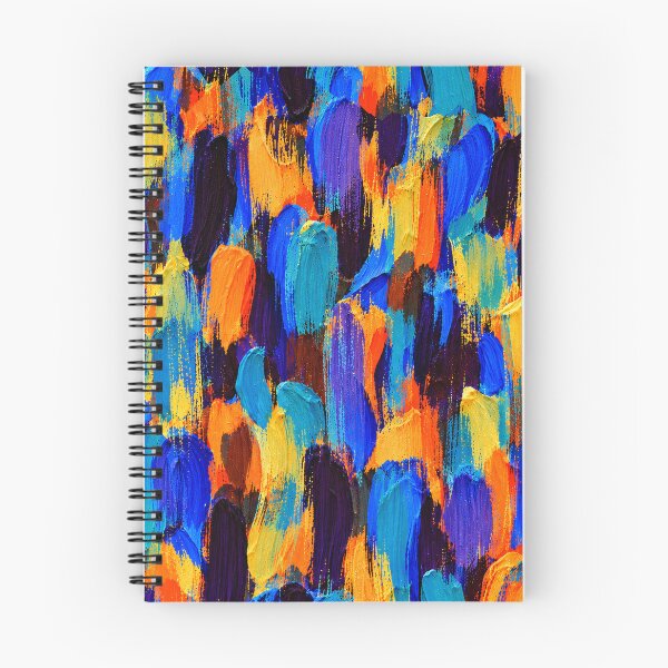 Item preview, Colorful Abstract Brushstroke Pattern – Blue Orange Painted Texture designed and sold by Bodique.