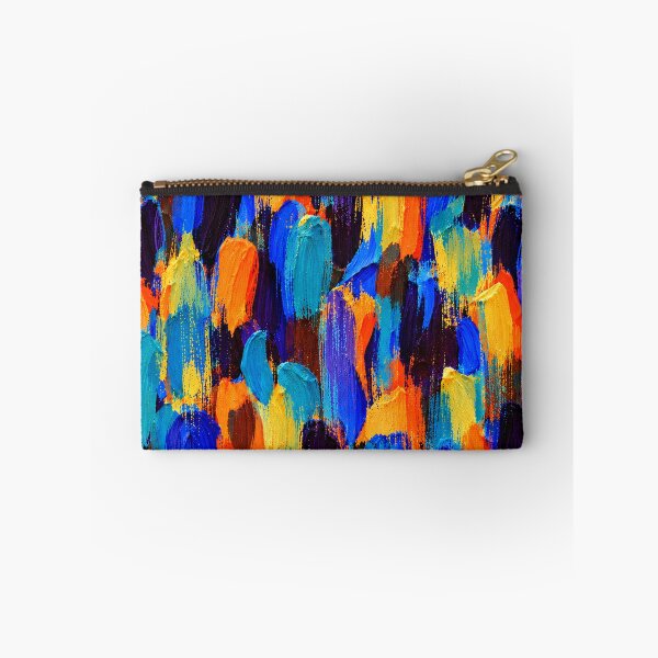Item preview, Colorful Abstract Brushstroke Pattern – Blue Orange Painted Texture designed and sold by Bodique.