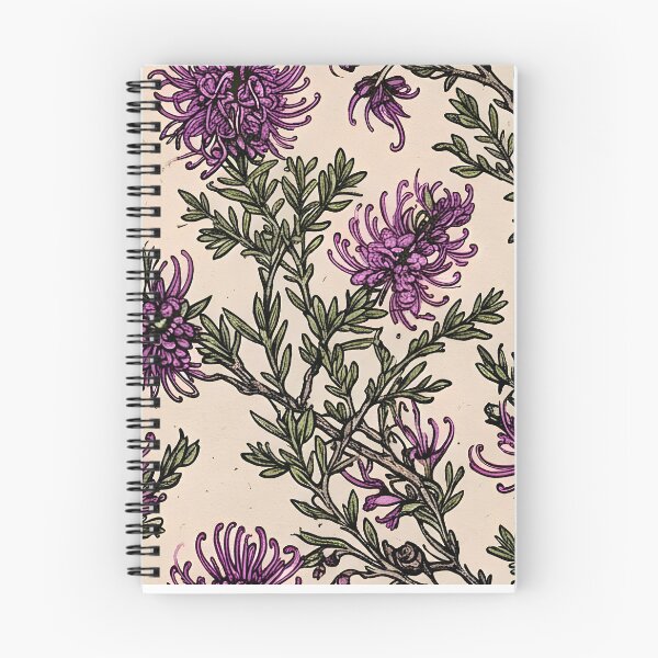 Item preview, Vintage Purple Grevillea Spider Flower Etching Pattern designed and sold by Studio BC.
