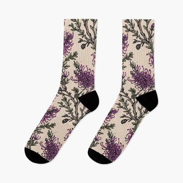 Item preview, Vintage Purple Grevillea Spider Flower Etching Pattern designed and sold by Studio BC.