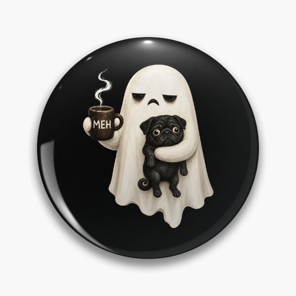 Item preview, Grumpy Ghost Pug Coffee designed and sold by chizuneart.